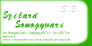 szilard somogyvari business card